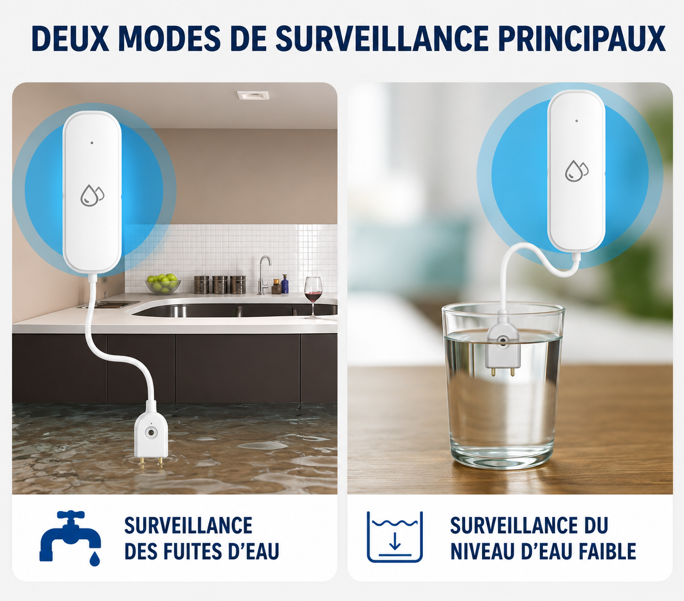 Capteur de Fuite d'Eau Zigbee – Détecteur Intelligent Tuya / Smart Life