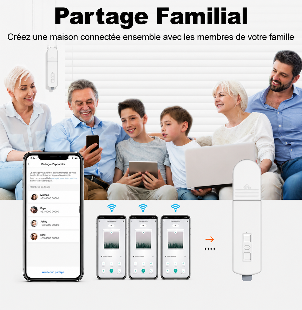 Moteur Intelligent Zigbee pour Stores & Volets Connectés – Compatible Tuya, Alexa & Google Home