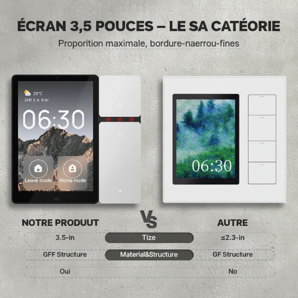 Panneau de Contrôle Intelligent MOES 3,5" – Écran Tactile WiFi, Bluetooth & IR | Compatible Alexa & Google Home