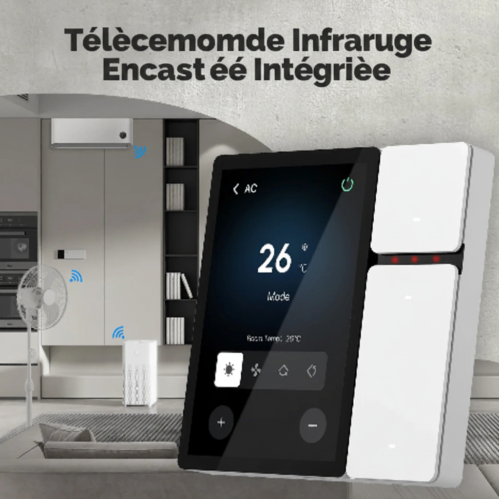 Panneau de Contrôle Intelligent MOES 3,5" – Écran Tactile WiFi, Bluetooth & IR | Compatible Alexa & Google Home