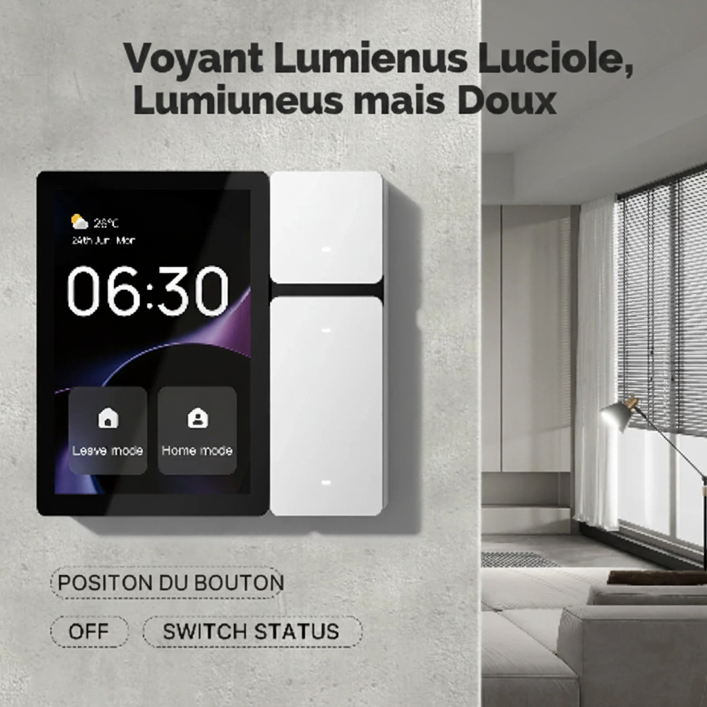 Panneau de Contrôle Intelligent MOES 3,5" – Écran Tactile WiFi, Bluetooth & IR | Compatible Alexa & Google Home
